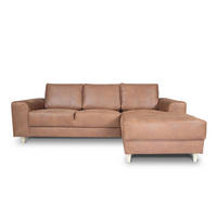 ECKSOFA cognacfarben Leder - Cognac, Leder (222/148cm) - ebuy24