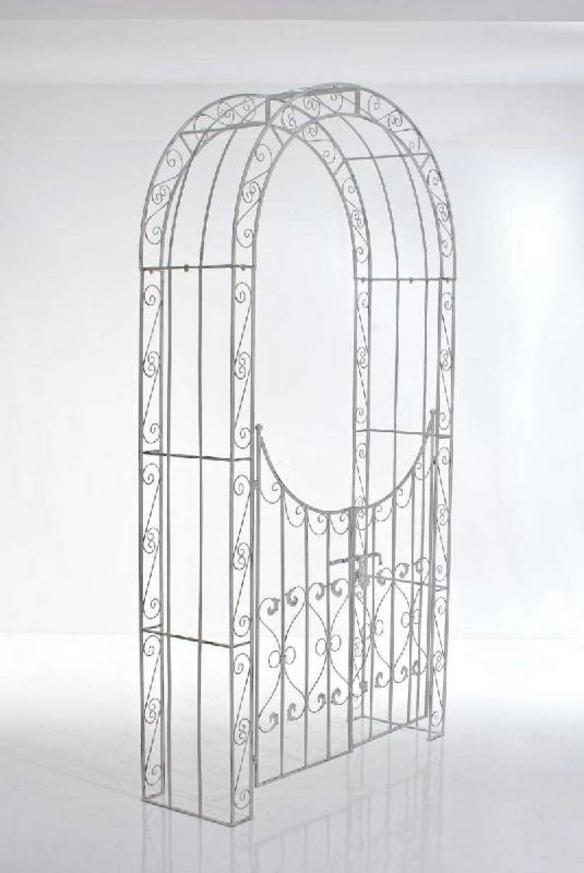 ROSENBOGEN Metall Antik Weiß - Weiß, Metall (135/245/41.5cm) - CLP