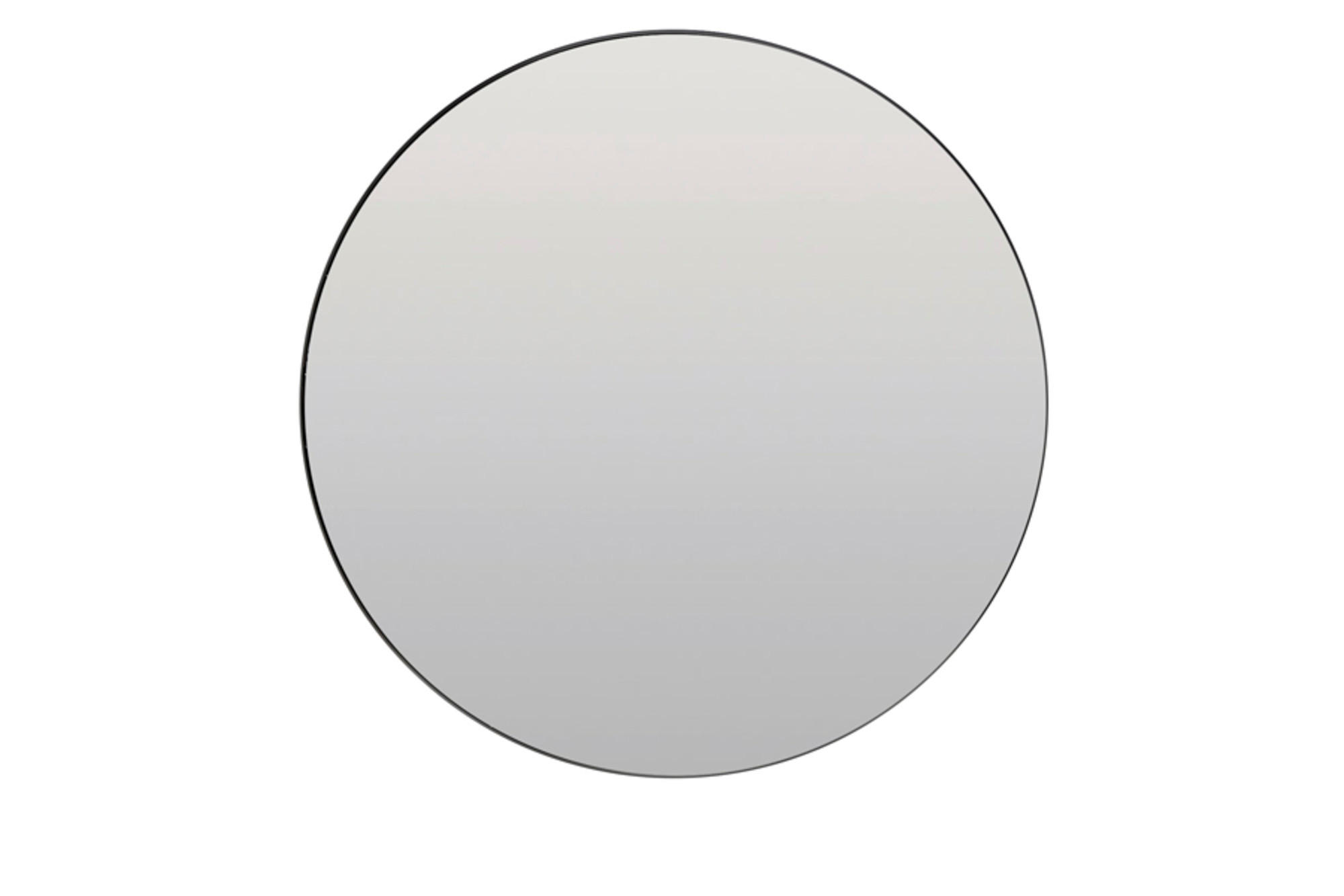 SPIEGEL Espejo Schwarz Ø96/96 cm - Transparent, Metall (1.5/96/96cm) - Light & Living