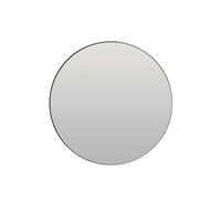 SPIEGEL Espejo Schwarz Ø96/96 cm - Transparent, Metall (1.5/96/96cm) - Light & Living