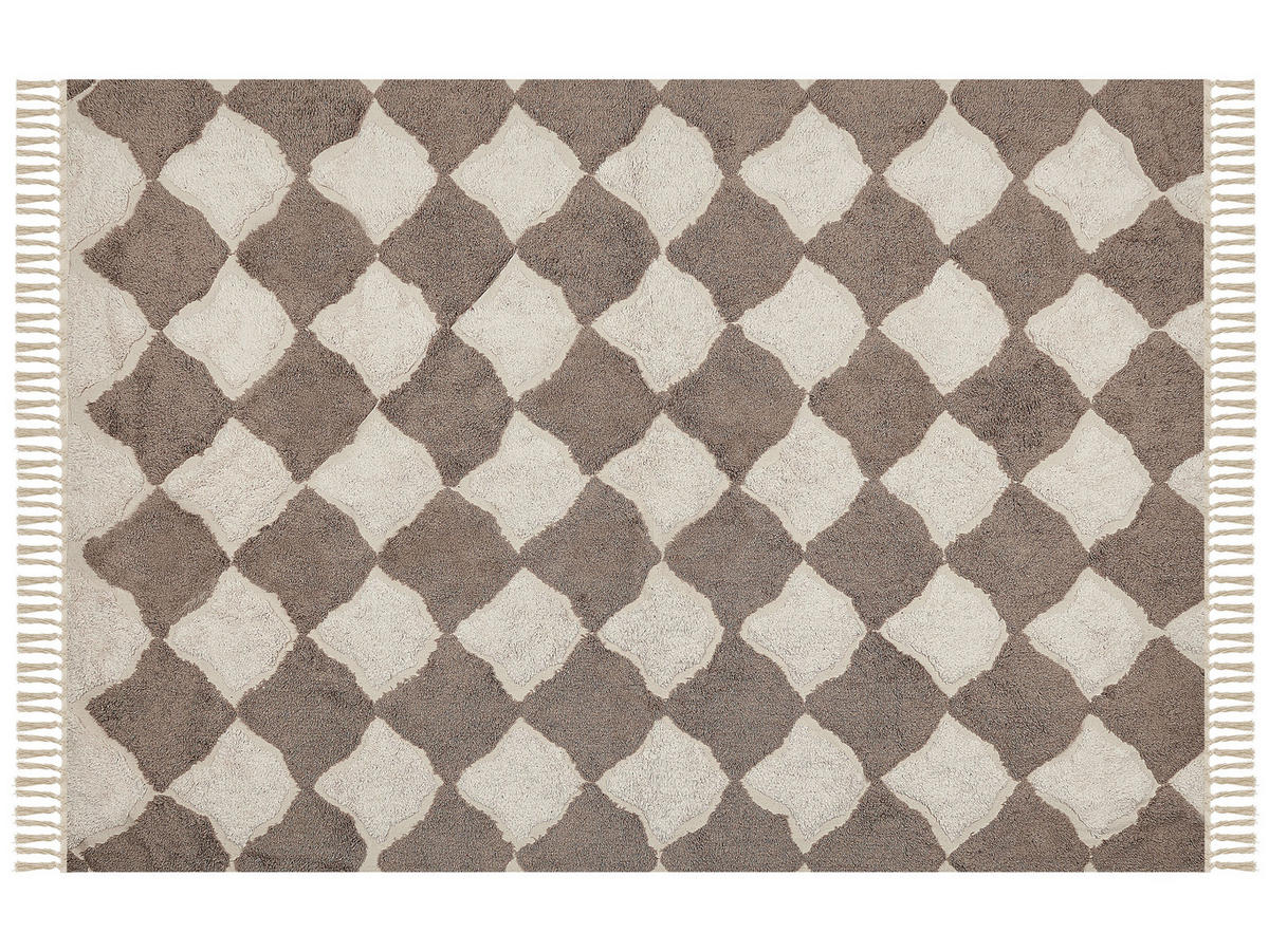 KURZFLOR-TEPPICH Sinop 230/160 cm - Braun, Textil (160/230cm) - Beliani