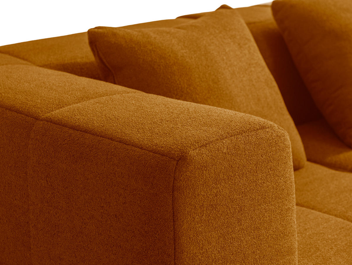 2-SITZER-SOFA Bouclé-Stoff Zimtbraun - Hellbraun, Textil (180/73/95cm) - MILYsofa