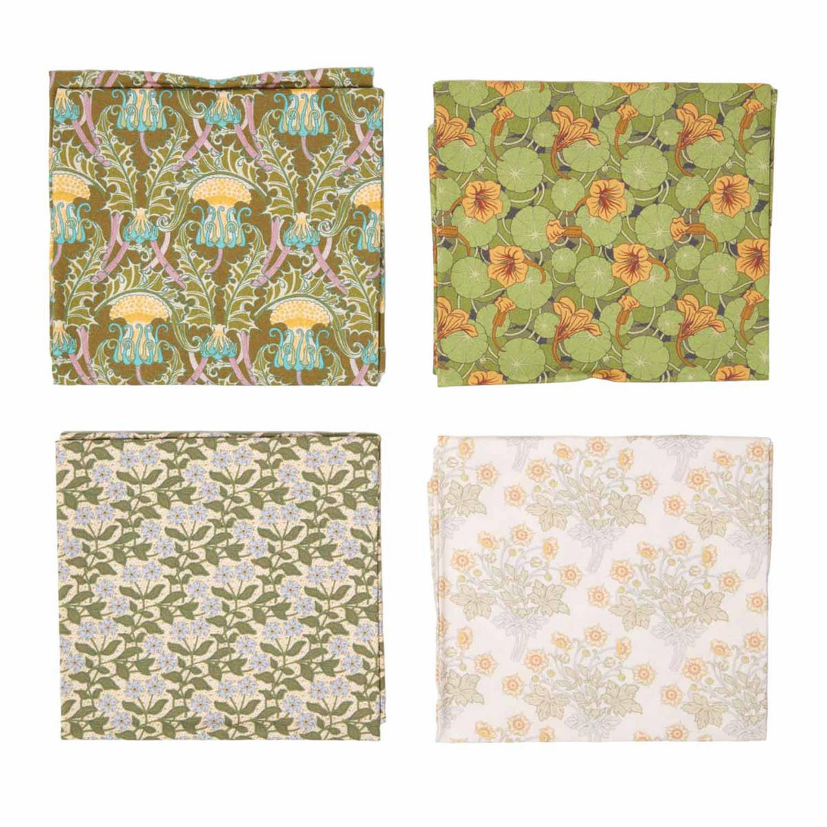 PATCHWORK-STOFFPAKET Art Déco I – Fat Quarter 4er-Set, 100% Baumwolle - Multicolor, Textil (50/55cm) - Homescapes
