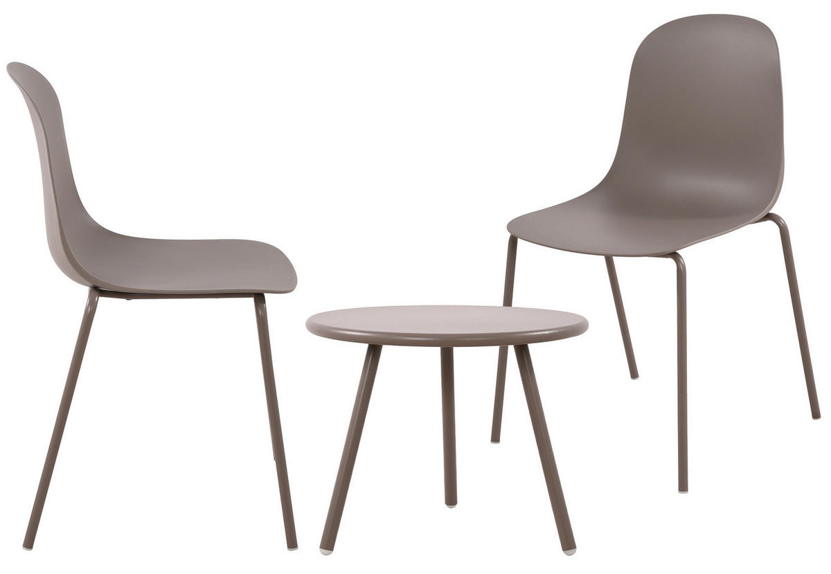 GARTENSITZGRUPPE Kunststoff Taupe - Taupe, Kunststoff - CLP