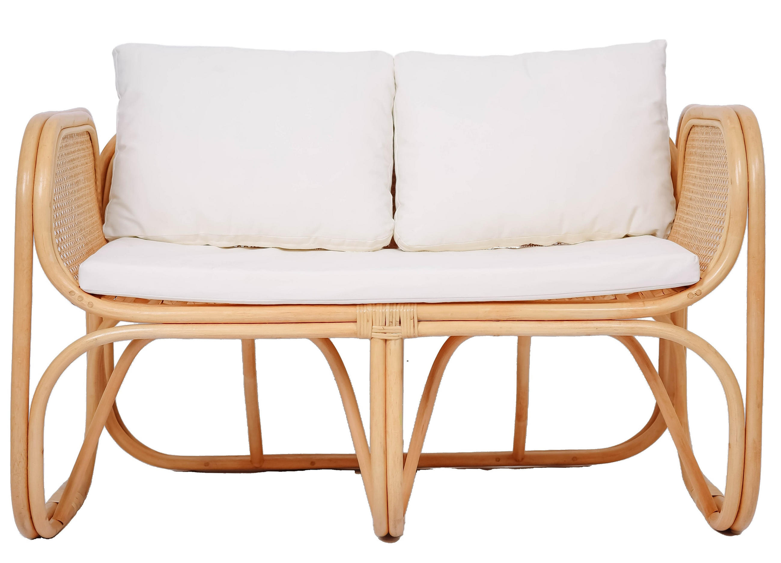 SOFA Rattan Beige - Beige, Holz (117/71/73cm) - Nordlys