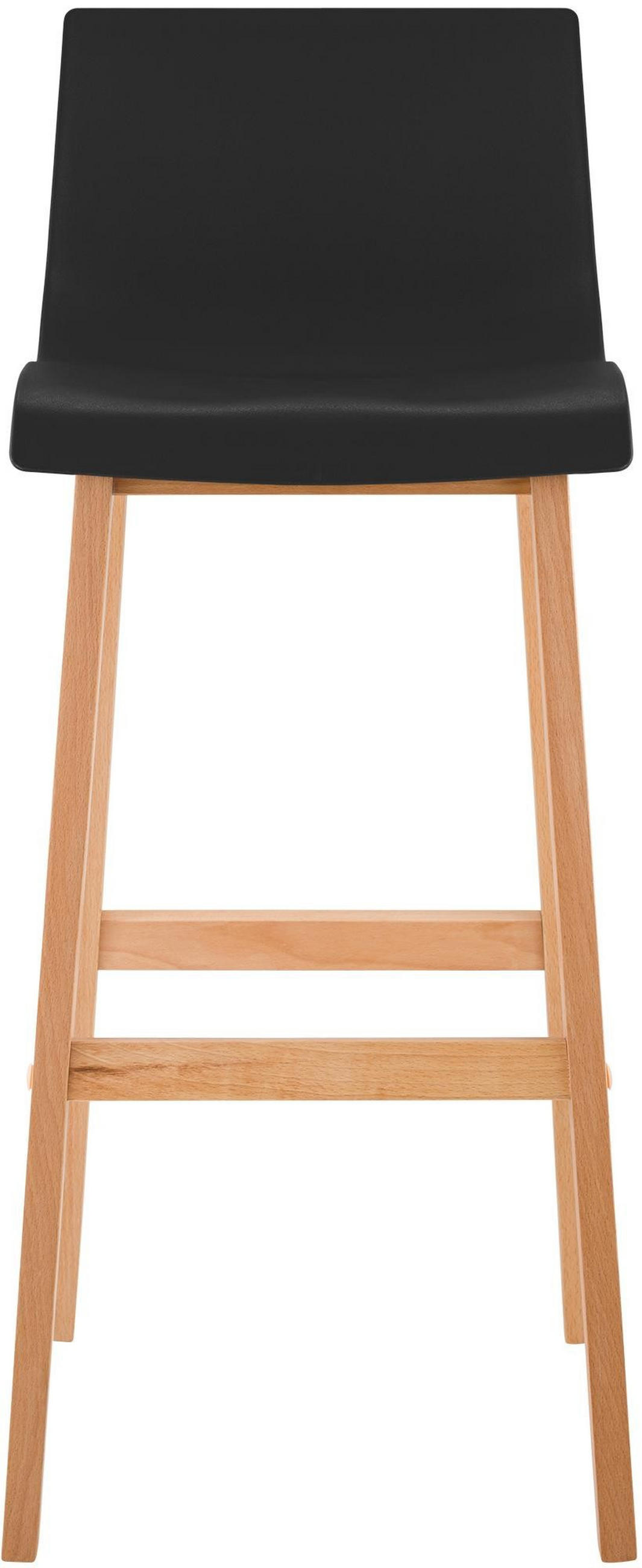BARHOCKER Hover Massivholz 102x41x46 cm schwarz - Schwarz, Holz (41/102/46cm) - furnicato
