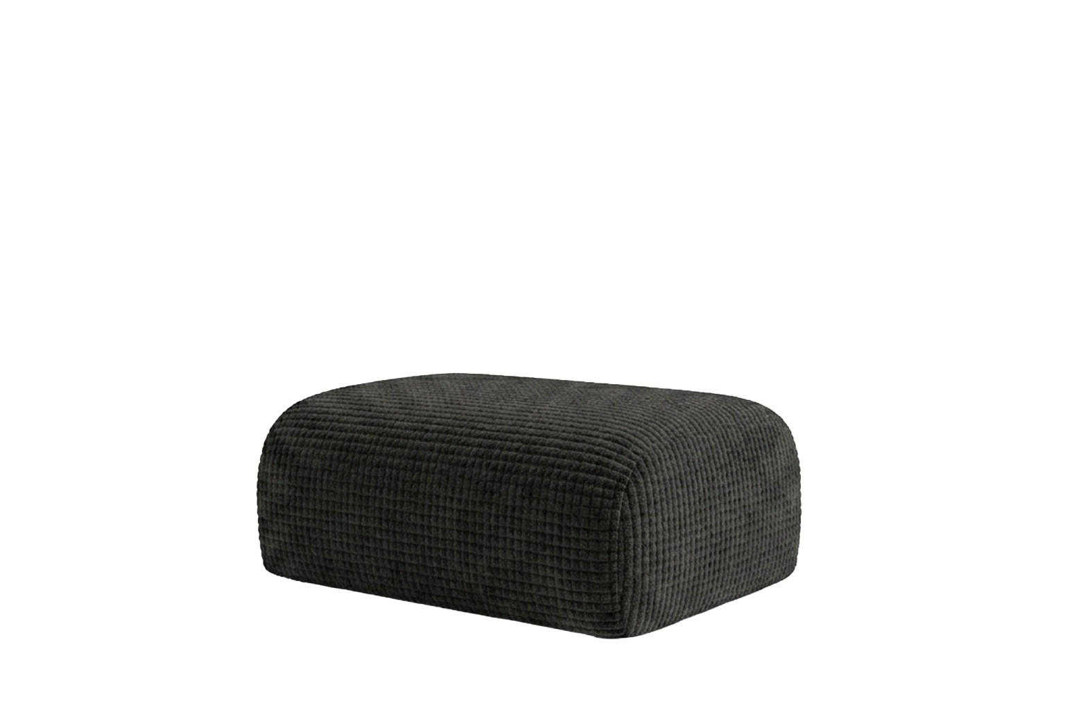 HOCKER, Sitzhocker, Chenille-Stoff Cremona, Anthrazit, GRETA - Anthrazit, Holz (91/40/89cm) - Kaiser Möbel