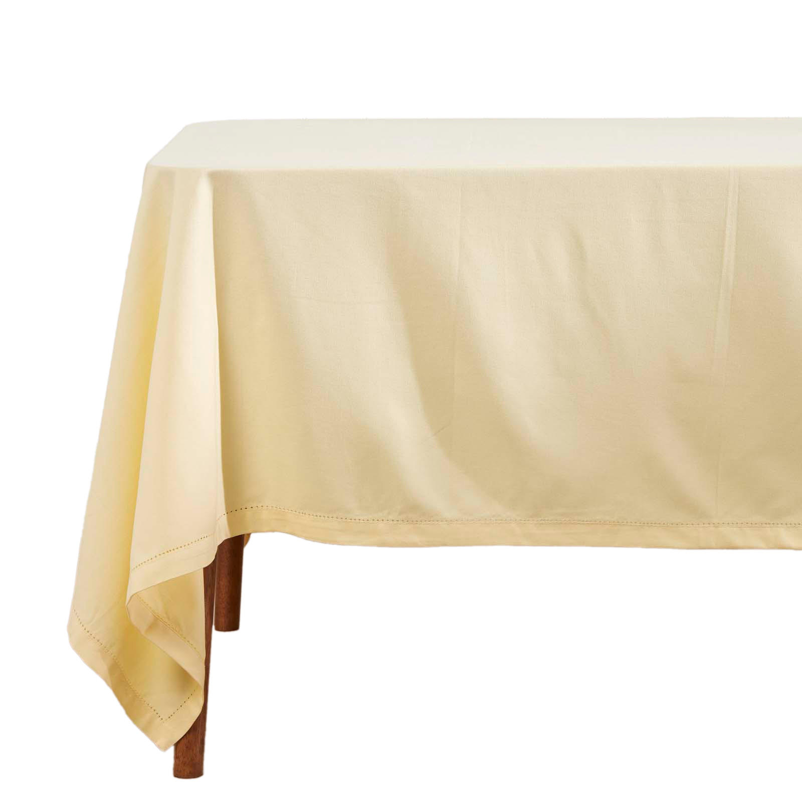 TISCHDECKE creme 137/137 cm, 100% Baumwolle - Creme, Textil (137/137cm) - Homescapes