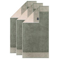 HANDTUCH Unisex Luxury Home Two-Tone Grün 3er Pack Baumwolle - Grün, Textil (100/50cm) - Cawoe