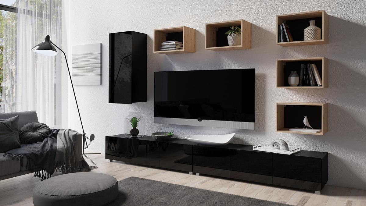 REGAL Bird Artisan Eiche, Hängebücherregal - Eiche Artisan, Holzwerkstoff (50/32/30cm) - Bettso