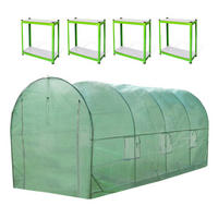 POLYTUNNEL 19mm 5m x 2m mit Regale - Grün, Kunststoff (200/1/500cm) - Monstershop