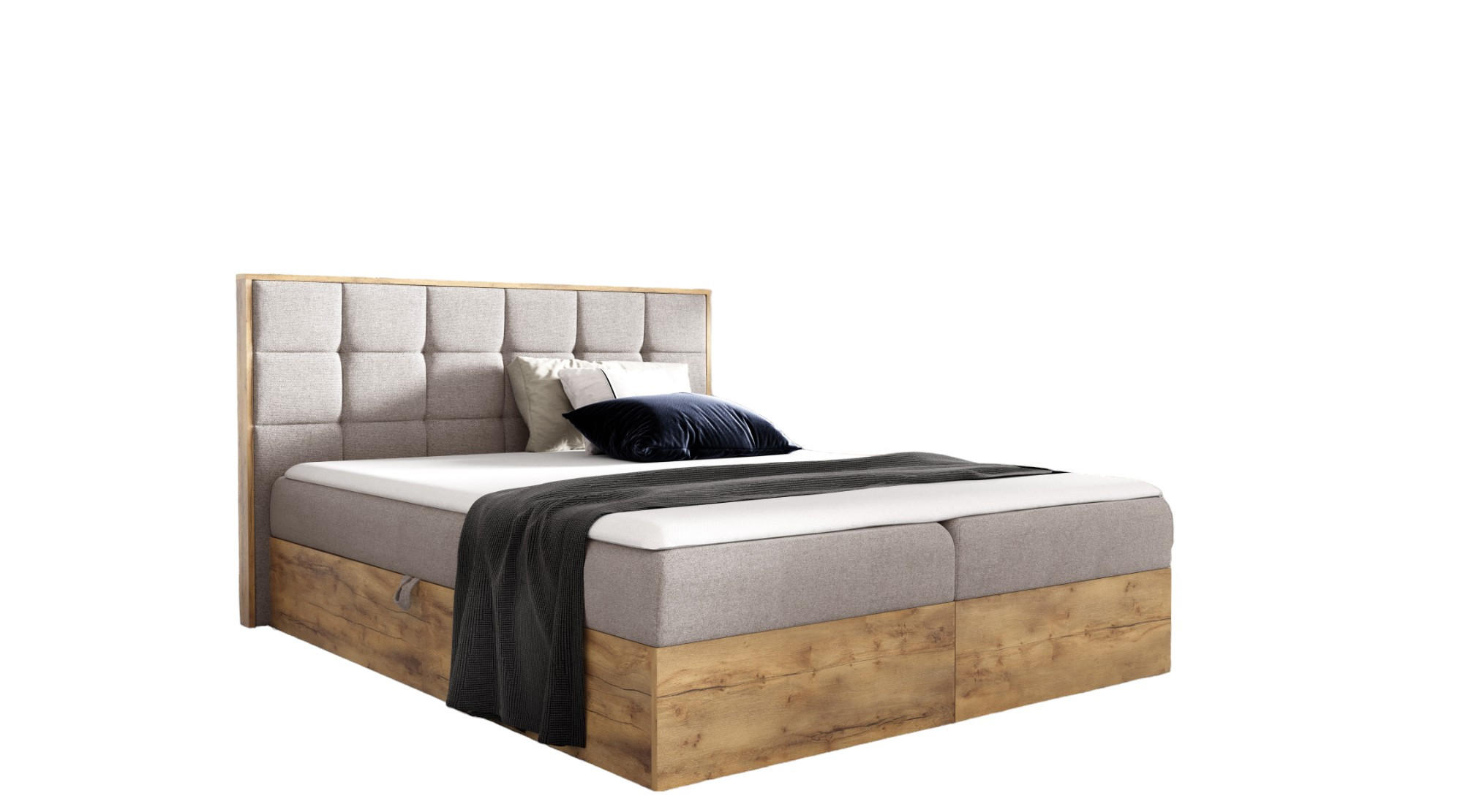 BOXSPRINGBETT BIZON 180x200 Beige Faro - H3 - Beige, Textil (180/200cm) - AN-Moebel 4u