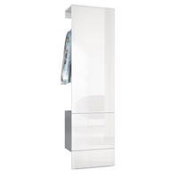 GARDEROBE Carlton Paneel in Weiß Hochglanz - Weiß Hochglanz, Holzwerkstoff (52/193/35cm) - Vladon