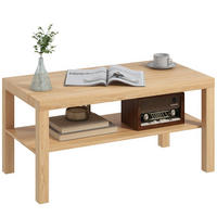 COUCHTISCH DE-15839 2 Ebenen Naturholz - Naturfarben, Holzwerkstoff (90/45/44.5cm) - ComfortXL