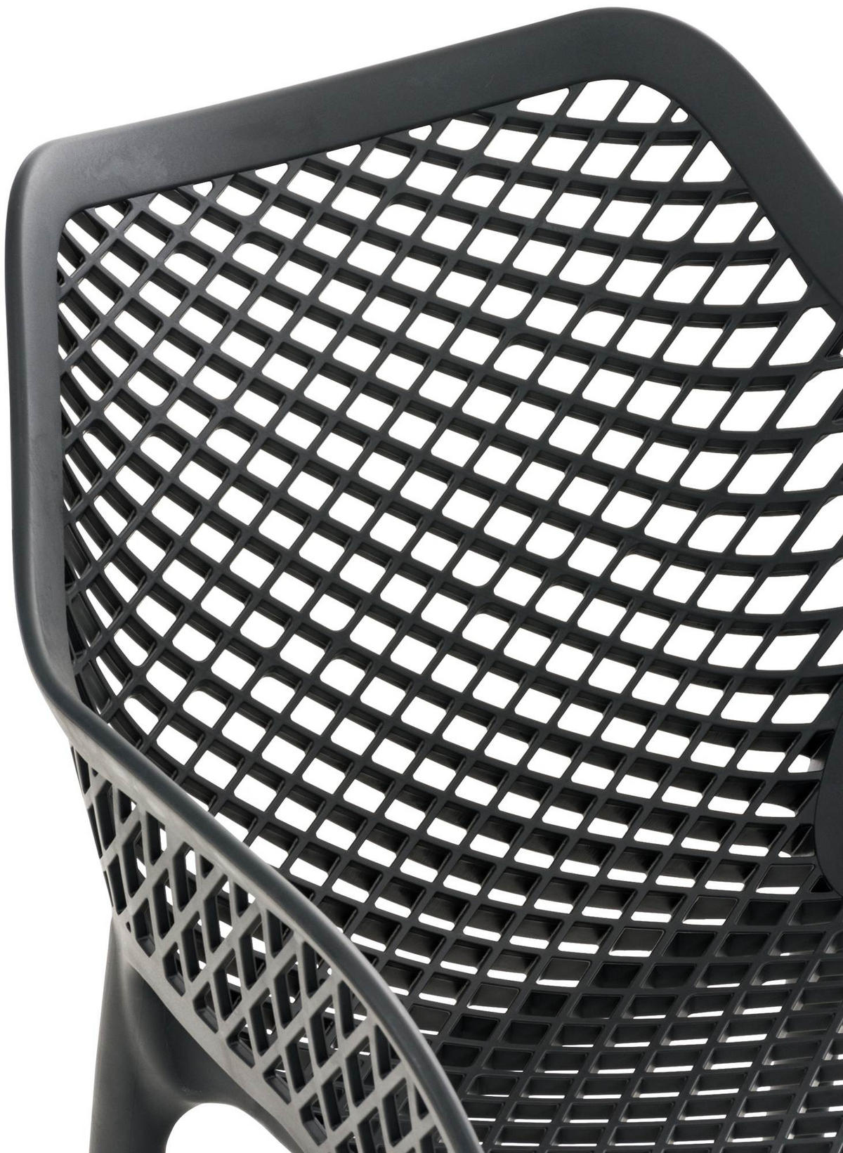 GARTENSTUHL Kunststoff Dunkelgrau - Dunkelgrau, Kunststoff (57/81/60cm) - CLP