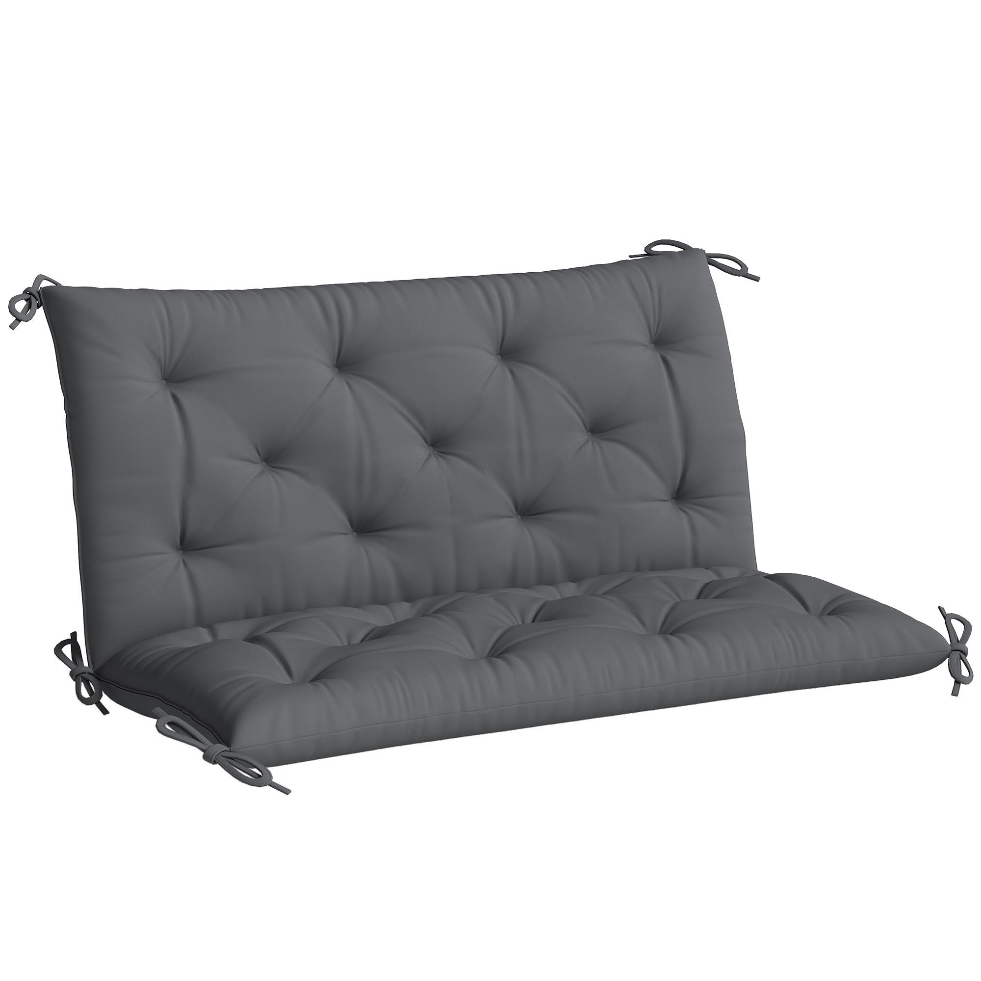 BANKAUFLAGE Dunkelgrau 100/98/8 cm - Dunkelgrau, Textil (98/8/100cm) - PANGIVO