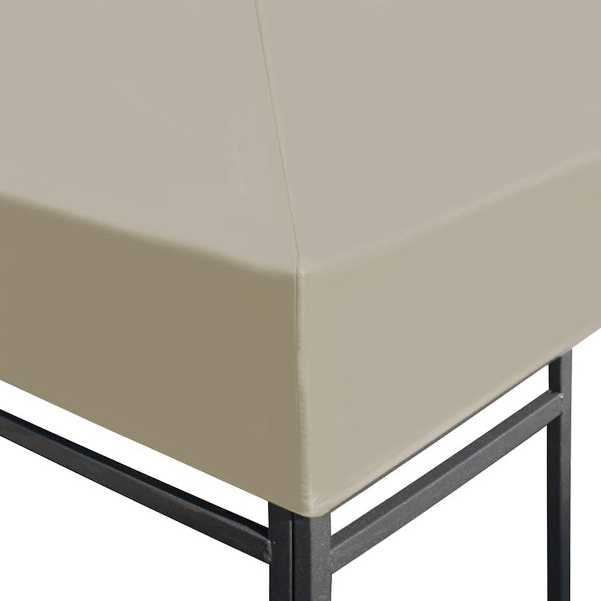 PAVILLONDACH 310 G/M² 3/3 M Beige - Beige, Textil (300/13/300cm) - vidaXL