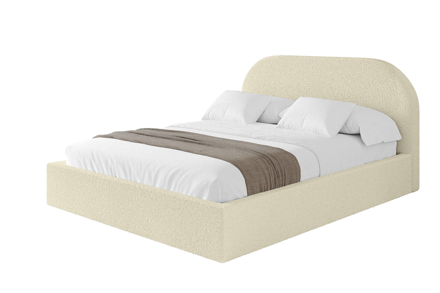 POLSTERBETT mit Bettkasten und Lattenrost, Boxbett ohne Matratze - TIVON 180x200 Beige - Taupe, Holzwerkstoff/Textil (180/200cm) - ALTDECOR