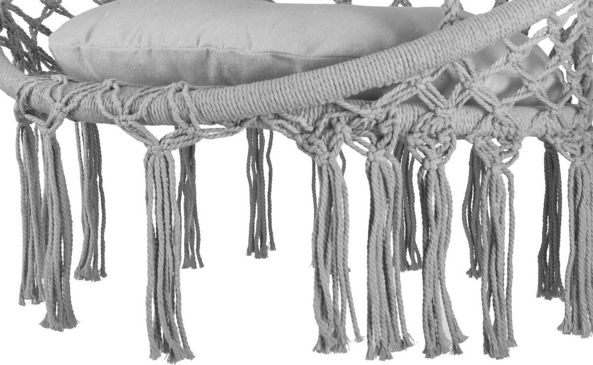 HÄNGESESSEL bis 150 kg - Grau, Textil (80/38/80cm) - Outtec