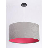 HÄNGELEUCHTE Grau 40/20 cm - Pink/Grau, Kunststoff (40/0.6/20cm) - ONZENO