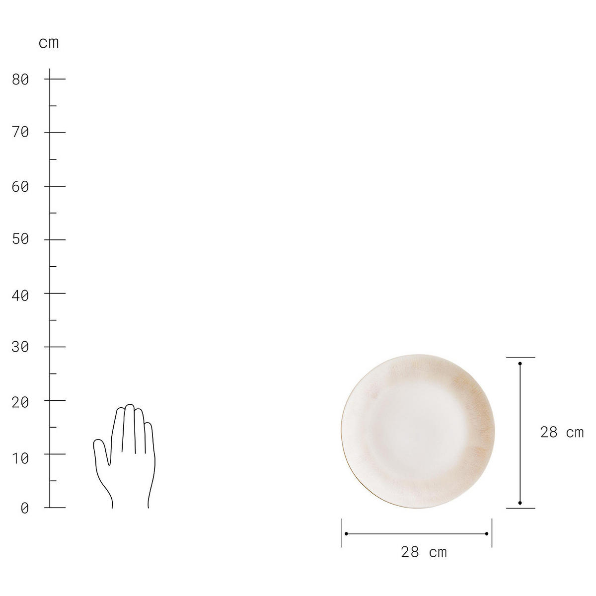 DINNERTELLER Atlantis - Beige, Keramik (28/28/3cm) - Butlers