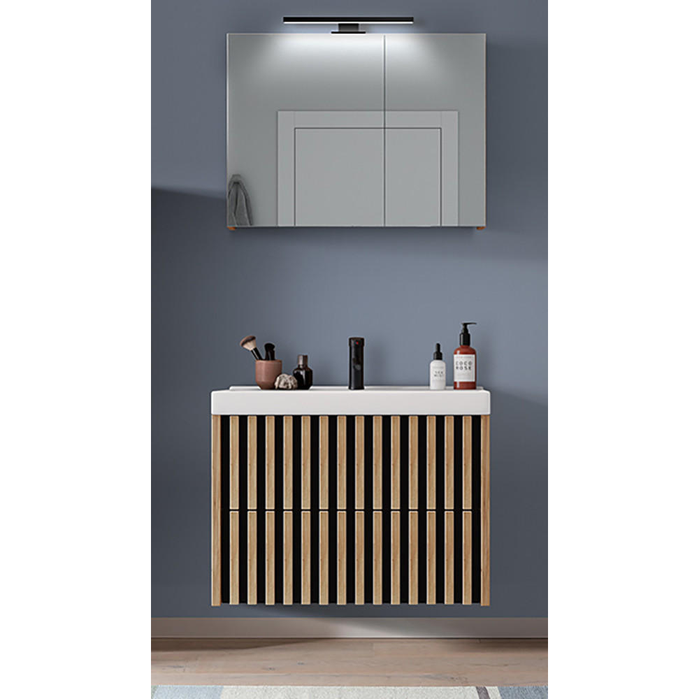Lomado Badmöbel-Set Braun 81x200x46 cm