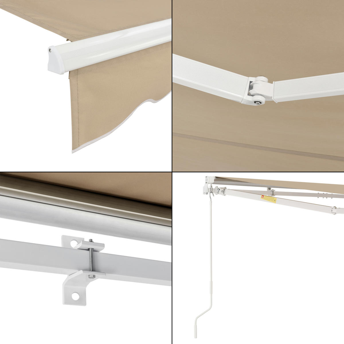 GELENKARMMARKISE Bitonto - Beige, Textil (300/0.1/250cm) - [en.casa]