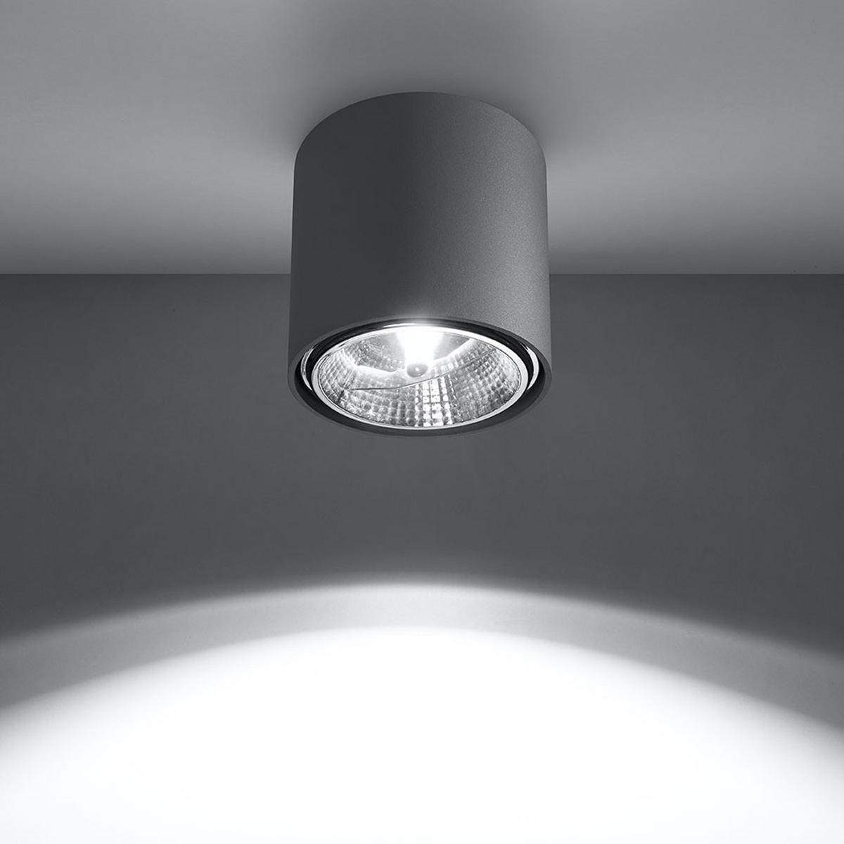 LED DECKENLEUCHTE Kunststoff Weiß - Grau, Metall (12/12/11cm)