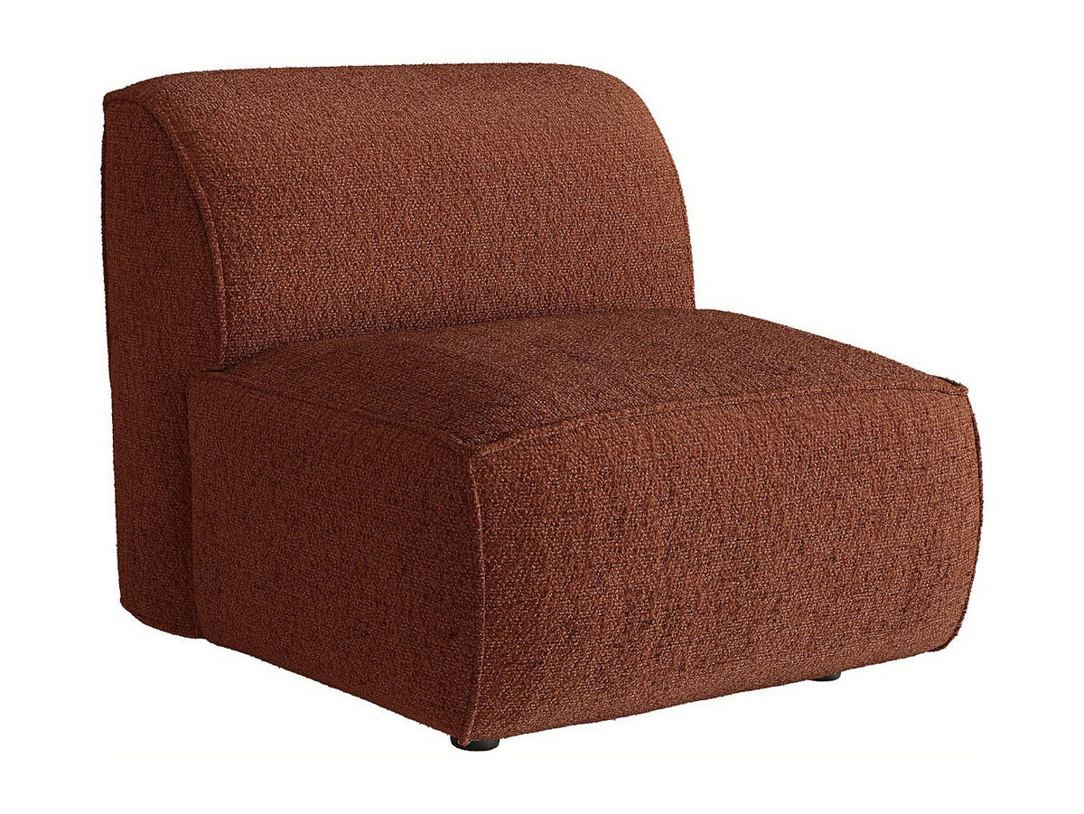 SESSEL mit gerader Rückenlehne - 1 Person - stoff - terracotta Camilio - Terracotta, Textil (75/74/97cm) - Vente-Unique