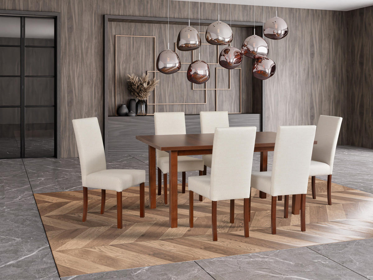 ESSTISCH Modena 2, 160-200/92 cm, walnussfarben - Walnussfarben, Holz (92/160/78cm) - Leaf Design