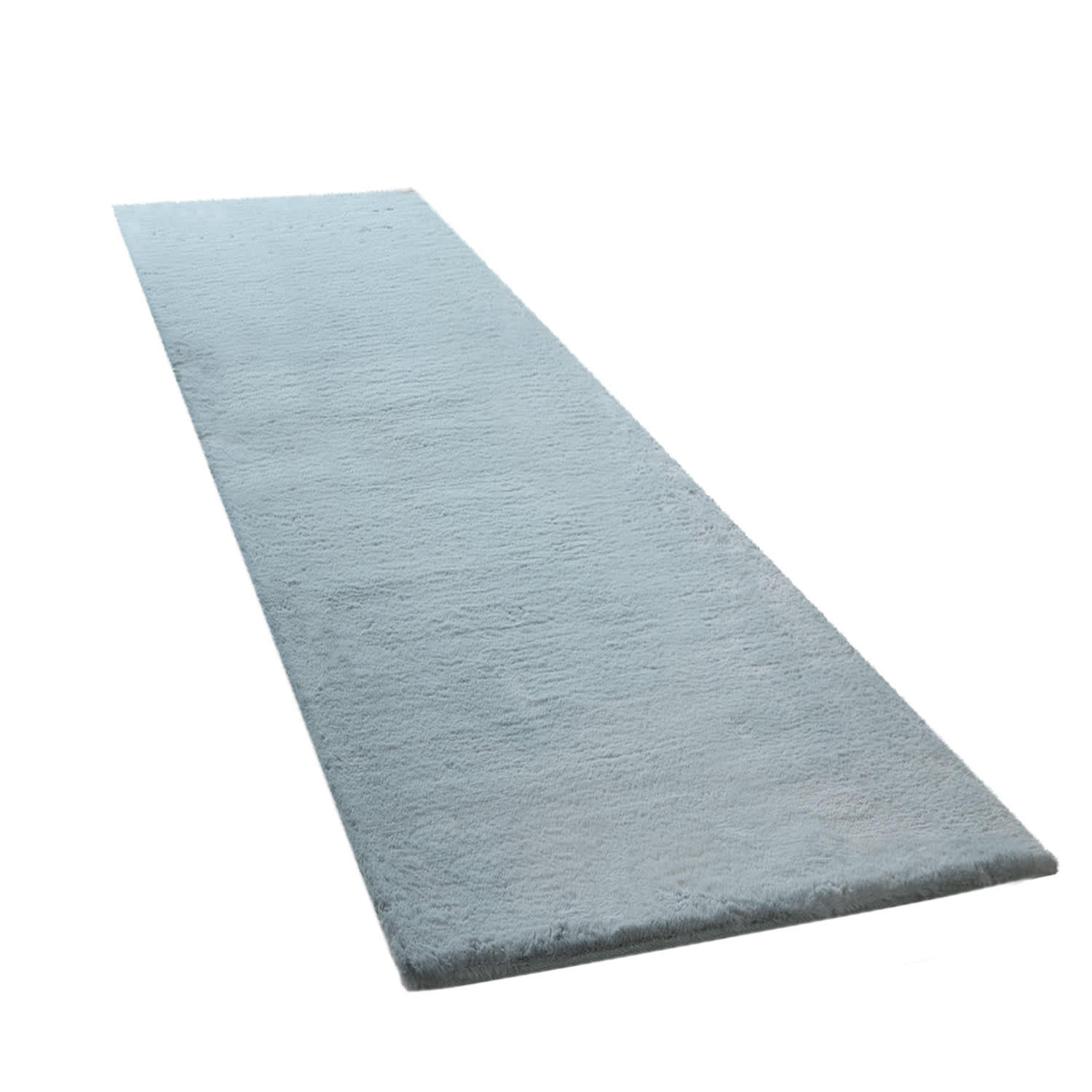 TEPPICH Hochflor Unifarben schmutzabweisend Türkis Läufer 80x300 - Blau, Textil (80/300cm) - KADIMA DESIGN