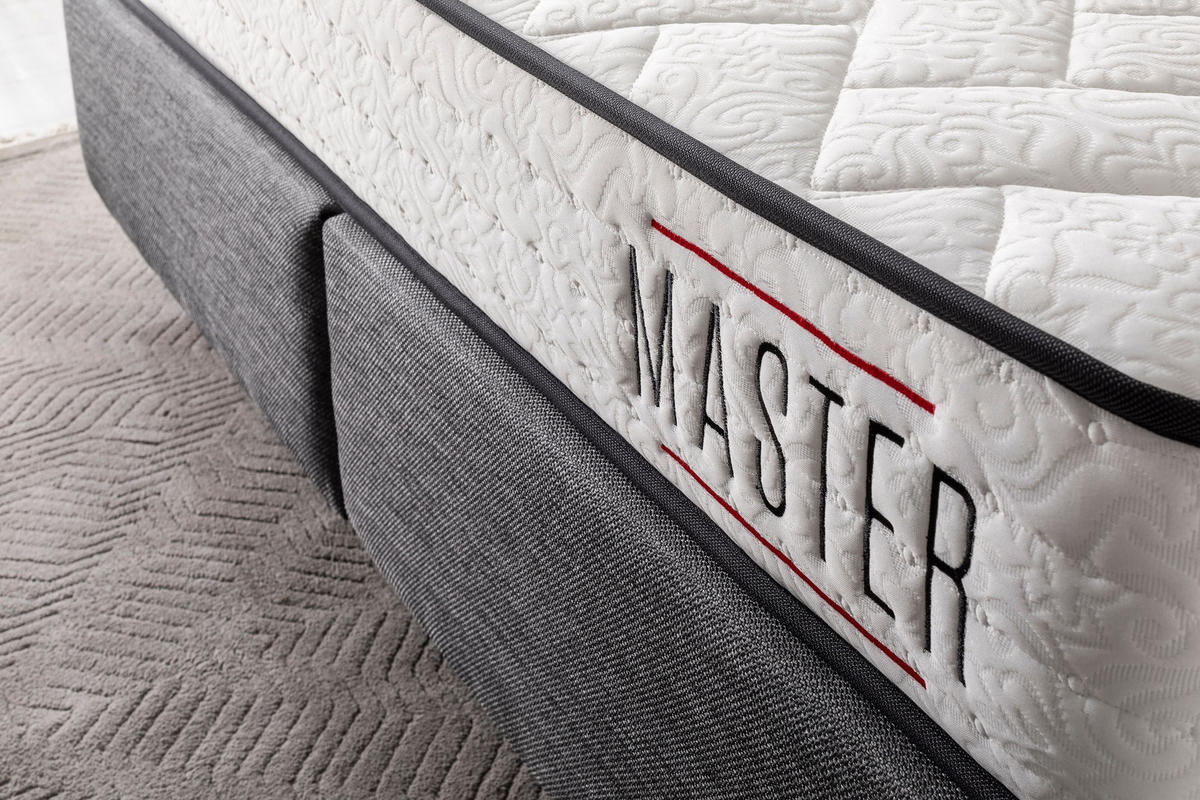 POLSTERBETTSET Master 150x200 Anthrazit - Anthrazit, Textil/Metall (150/200cm) - Villa Möbel