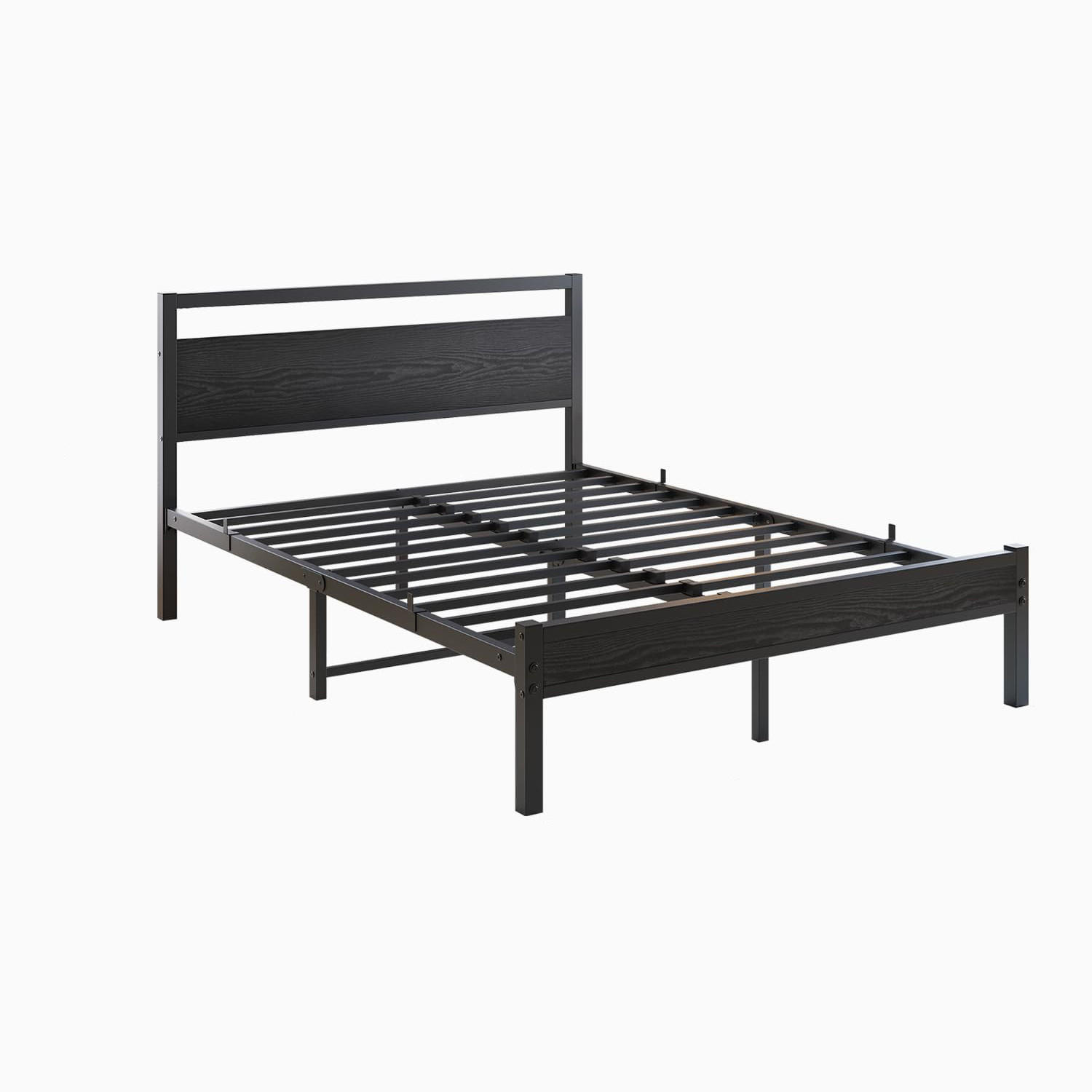 METALLBETT 120/200 cm DE-33024 mit Lattenrost und Stauraum Schwarz - Schwarz, Metall (120/200cm) - ComfortXL