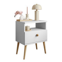 NACHTTISCH HARMONY Weiß - Weiß, Holzwerkstoff (44/56/31cm) - Lookway