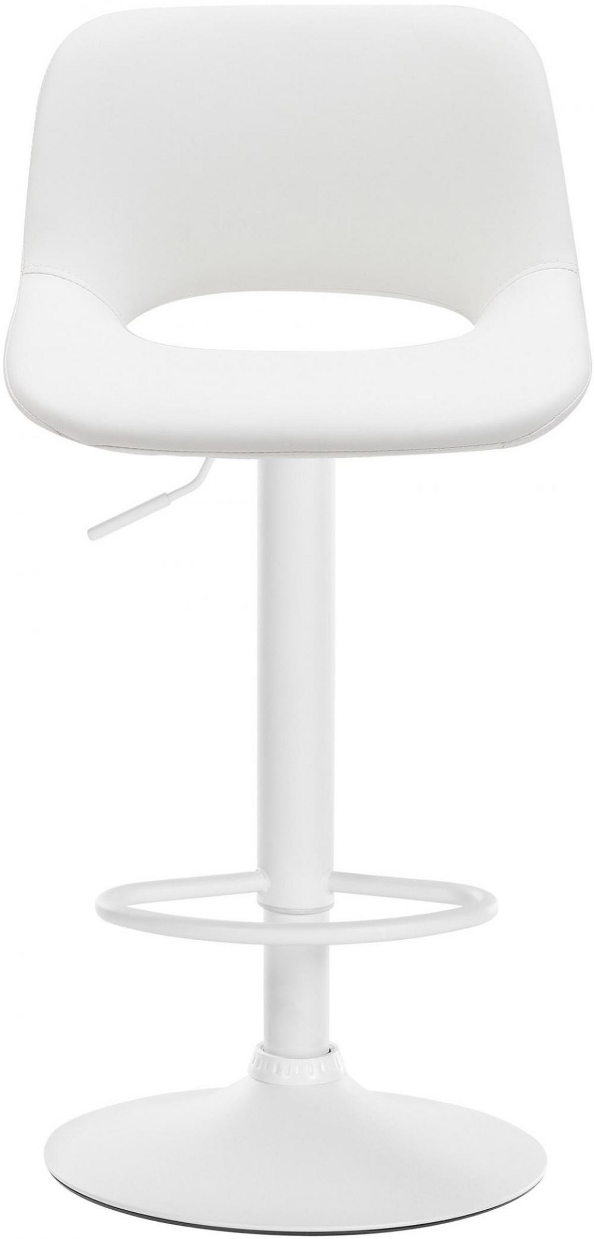 BARHOCKER Lederlook weiß - Weiß, Textil (42/86/46cm) - CLP