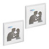 2XBILDERRAHMEN - Silberfarben, Glas/Holzwerkstoff (41/41/2.5cm) - Relaxdays