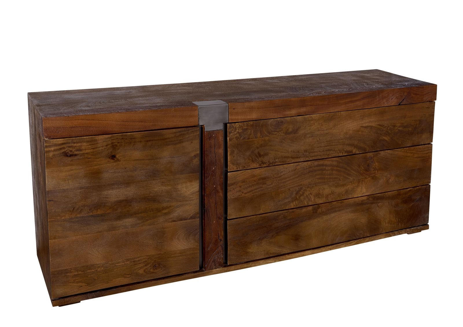 SIDEBOARD Mango 180x45x75 braun lackiert Amsterdam #11 - Braun, Holz (180/75/45cm) - Massivmoebel24