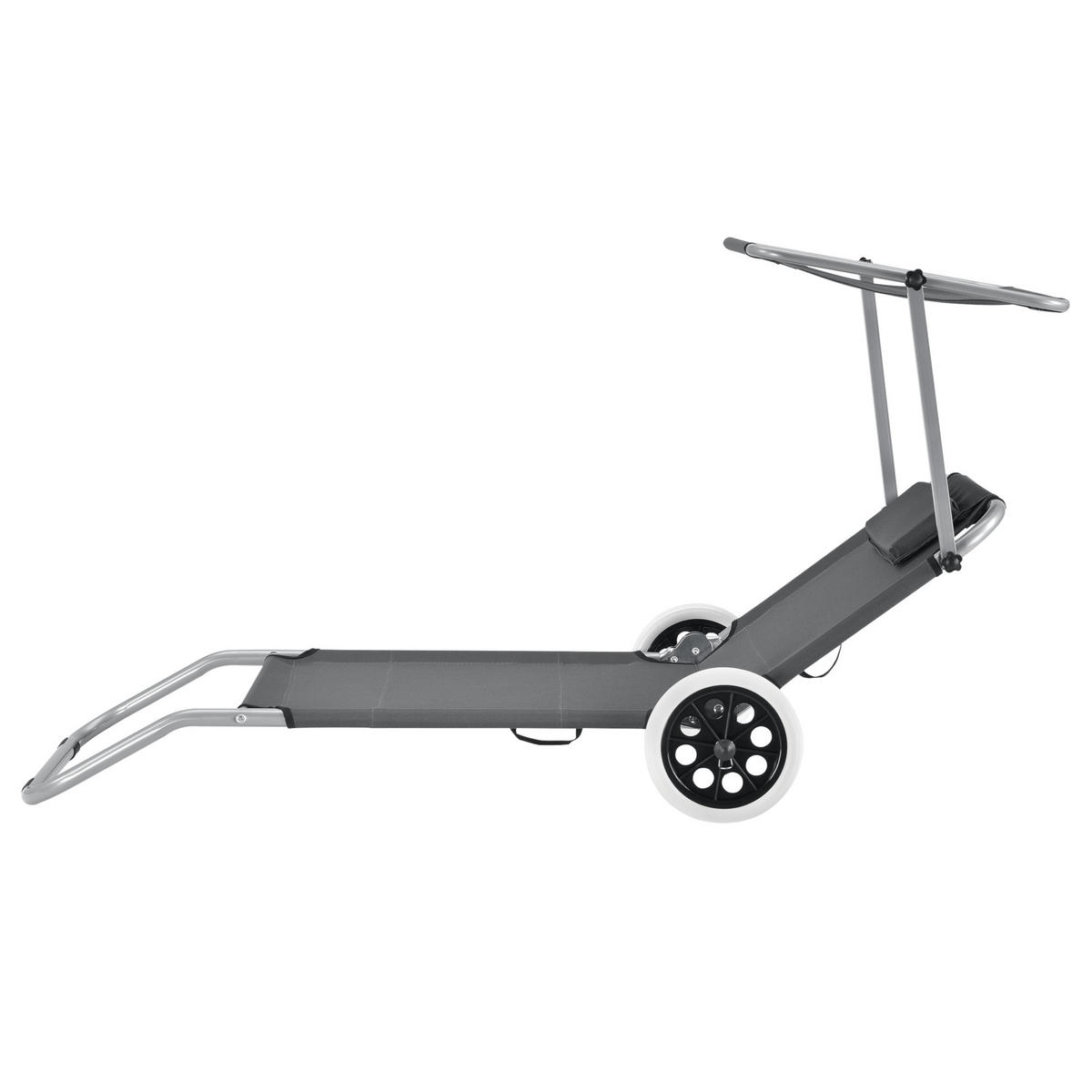 SONNENLIEGE Falun - Anthrazit, Metall (62/60/146cm) - casa.pro