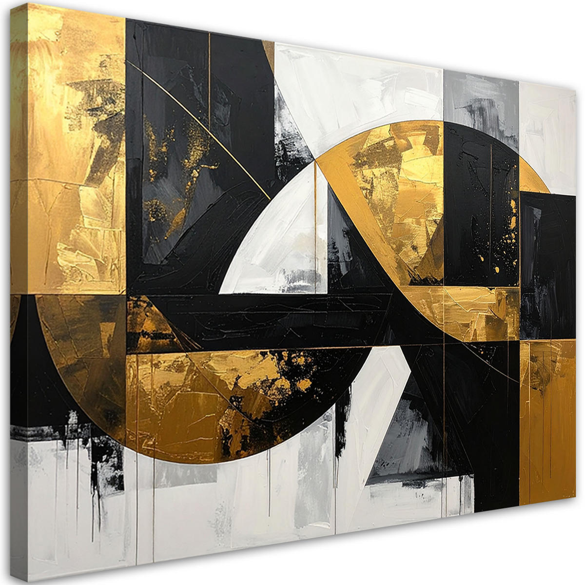 LEINWANDBILD 3D und geometrisch 60x40cm - Goldfarben, Textil (60/40cm) - Feeby