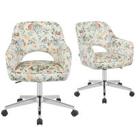 BÜROSTUHL Mika-Faro 2er-Set - Chromfarben/Multicolor, Textil/Metall (60/84/65cm) - DUBI Möbel