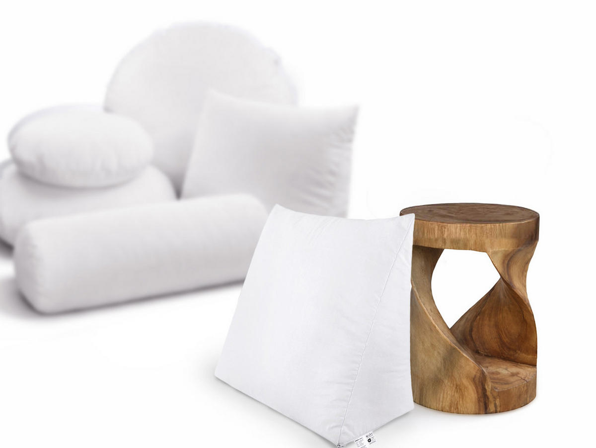 KEILKISSEN PublikUp gefüllt mit Schaumstoffflocken 62/49/30 cm - Weiß, Naturmaterialien/Textil (49/62cm) - beties Heimtextil