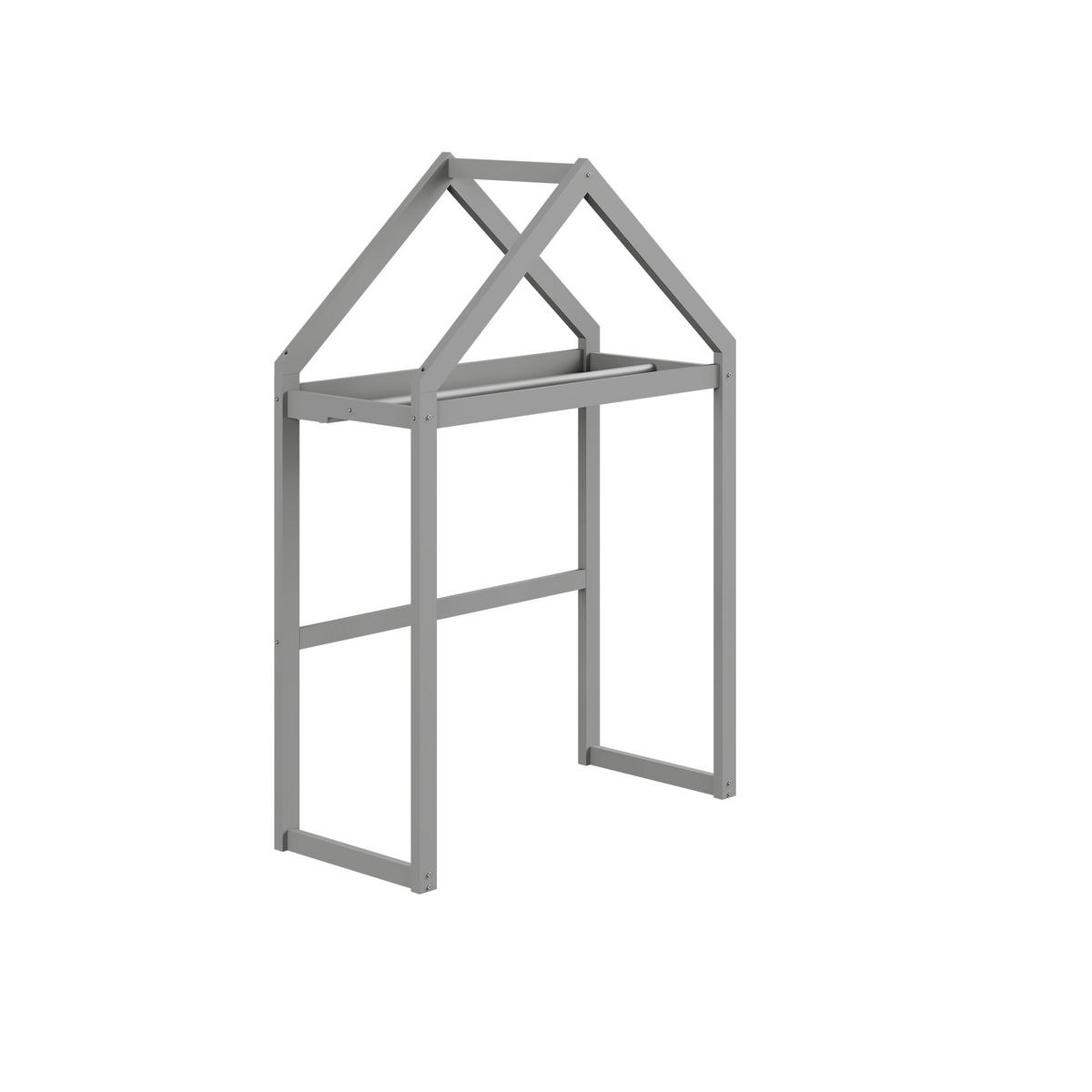 KINDERBETT 90/200 cm DE-01313, in Grau, mit Stauraum und Schutzgitter - Grau, Holz (90/200cm) - ComfortXL