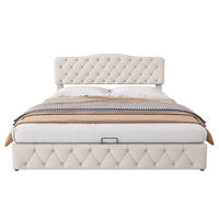 POLSTERBETT 180x200 PU Höhenverstellbar Stauraum Weiß - Weiß, Leder - FLIEKS