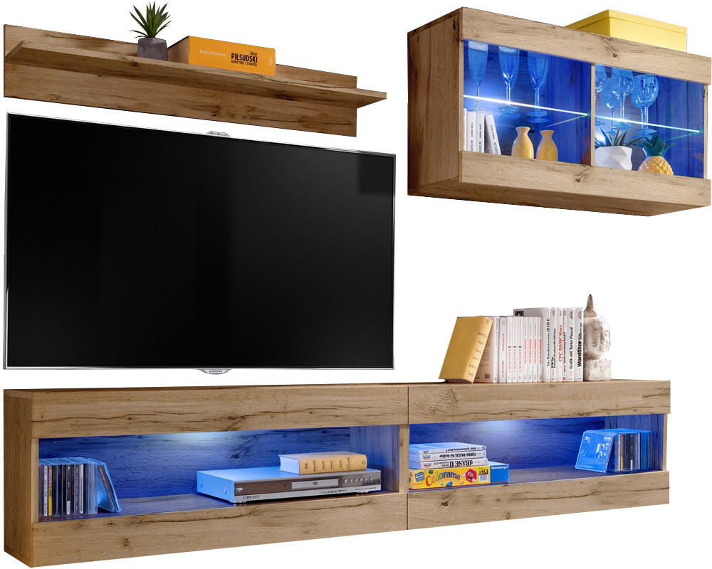 Komodee 4-Er Eiche Wotan 240x195x35 cm