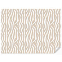 TAPETE - Abstrakt - Zebra - Beige - 260x200 cm - Beige, Papier (260/200cm) - OnlyWow