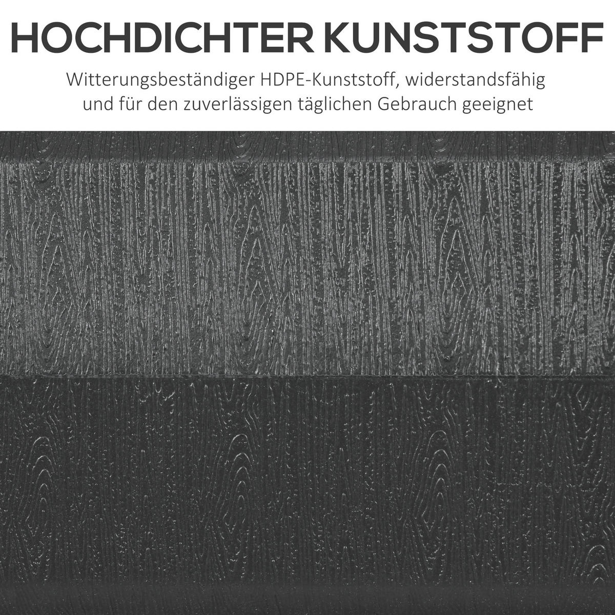 SONNENSCHIRMSTÄNDER bis 40 kg befüllbar - Schwarz, Kunststoff (49/49cm) - Outsunny