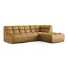 ECKSOFA Beidseitig Kunstleder Braun - Cognac/Schwarz, Leder/Kunststoff (258/178cm) - Makamii