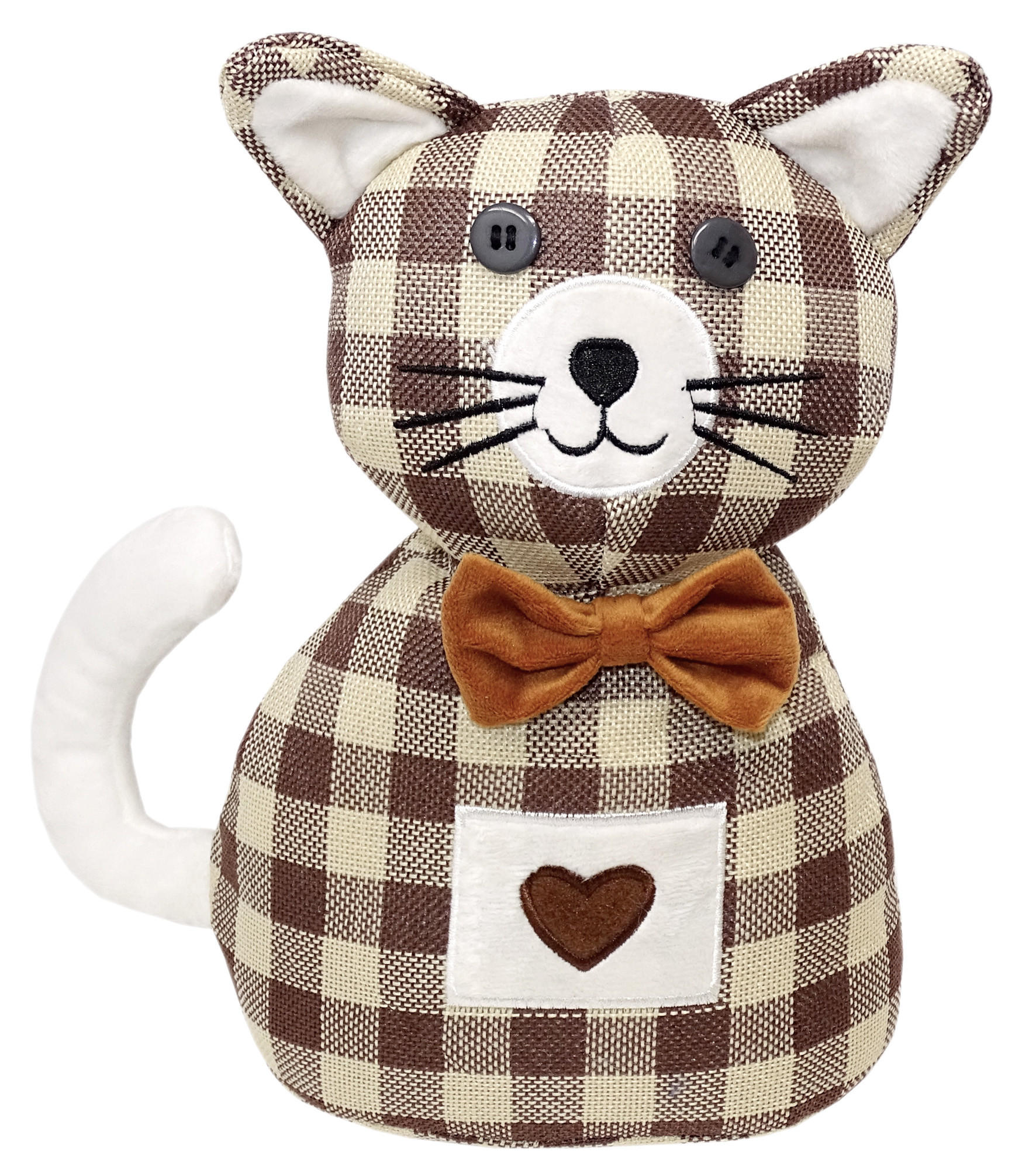 TÜRSTOPPER Katze Kaya - Braun, Textil (18/9cm) - Lashuma