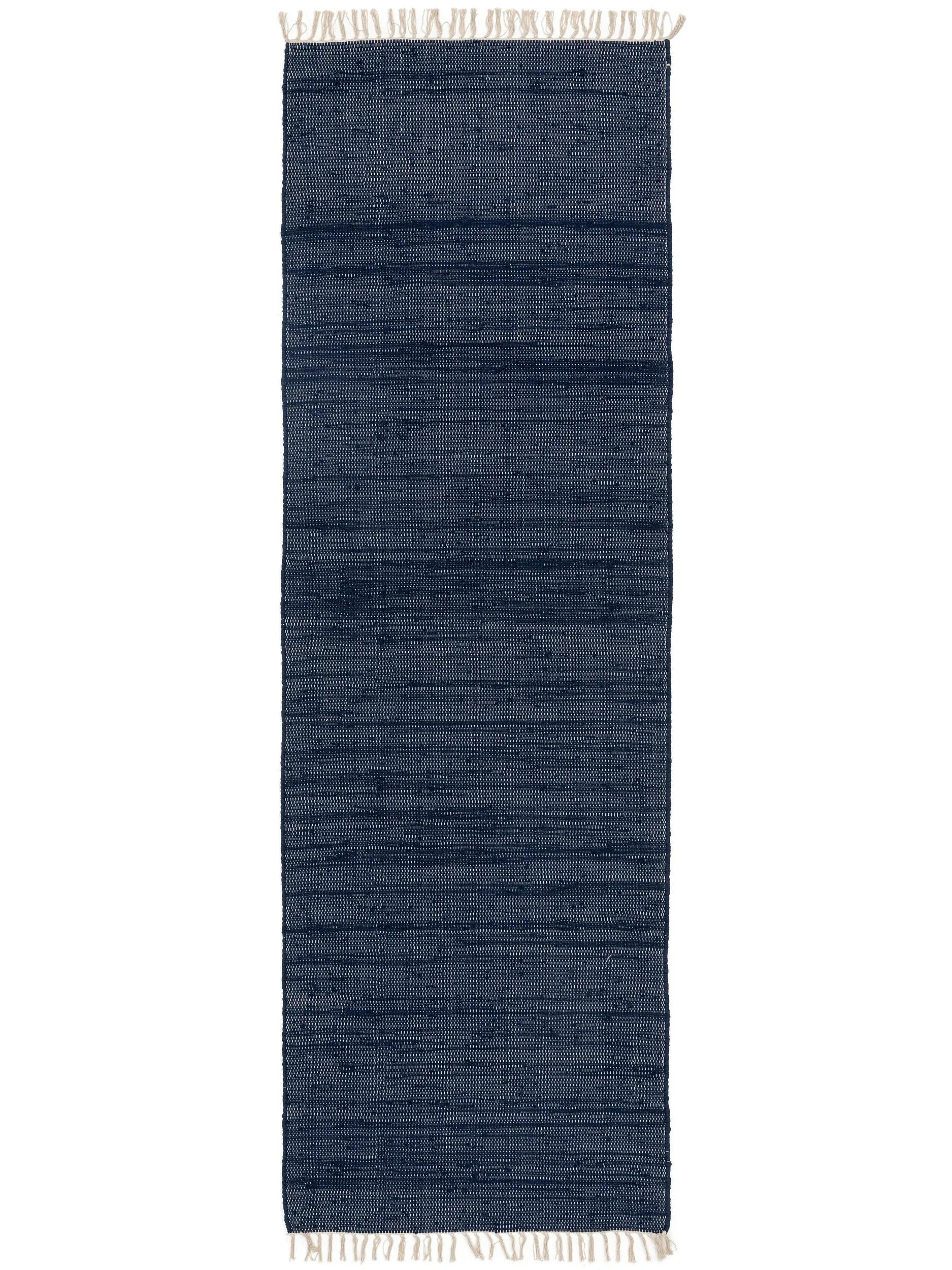 TEPPICH aus recyceltem Material Tom Dunkelblau 70x200 cm - Dunkelblau, Textil (70/200cm) - benuta Pop