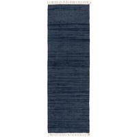 TEPPICH aus recyceltem Material Tom Dunkelblau 70x200 cm - Dunkelblau, Textil (70/200cm) - benuta Pop
